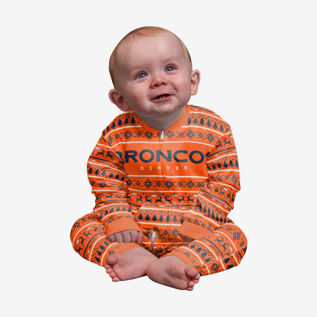 Denver Broncos Infant Family Holiday Pajamas FOCO 12 mo - FOCO.com
