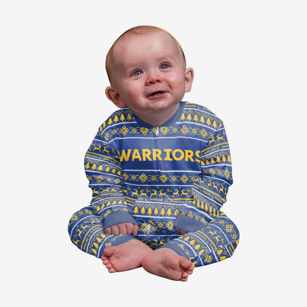 Golden State Warriors Infant Family Holiday Pajamas FOCO 12 mo - FOCO.com