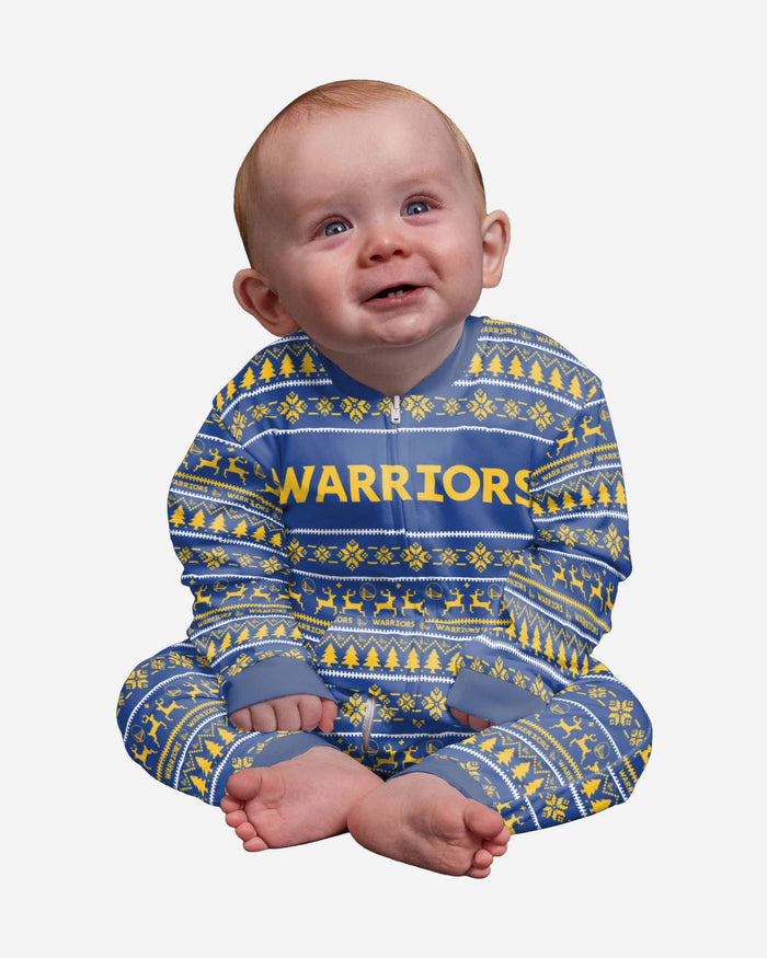 Golden State Warriors Infant Family Holiday Pajamas FOCO 12 mo - FOCO.com