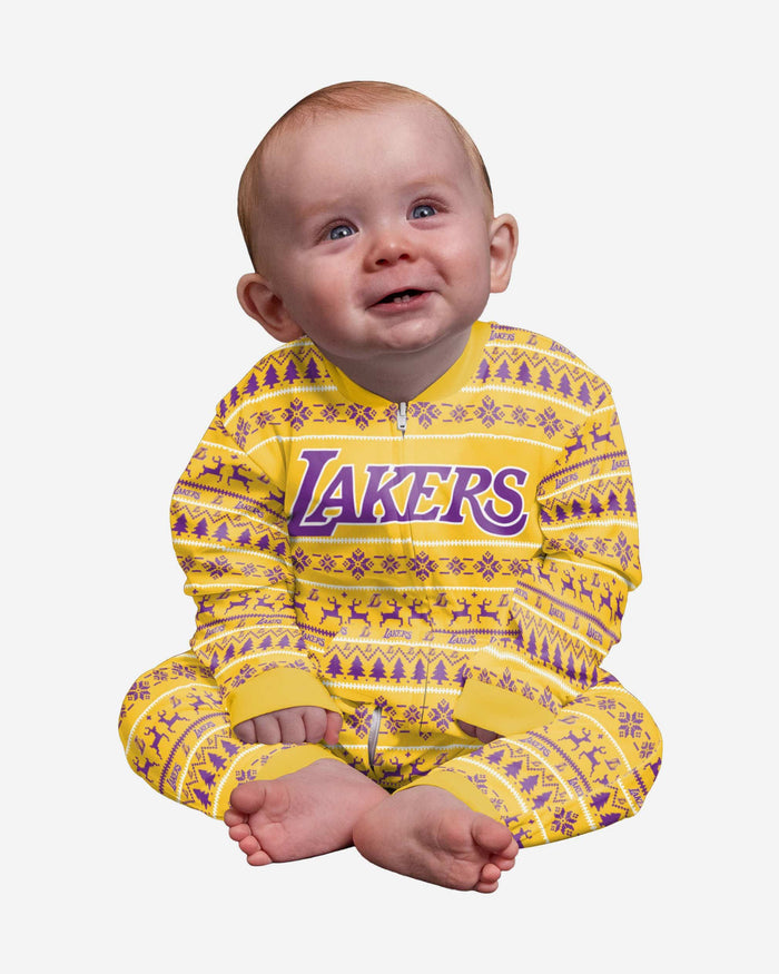 Los Angeles Lakers Infant Family Holiday Pajamas FOCO 12 mo - FOCO.com