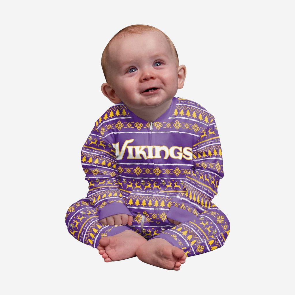 Minnesota Vikings Infant Family Holiday Pajamas FOCO 12 mo - FOCO.com