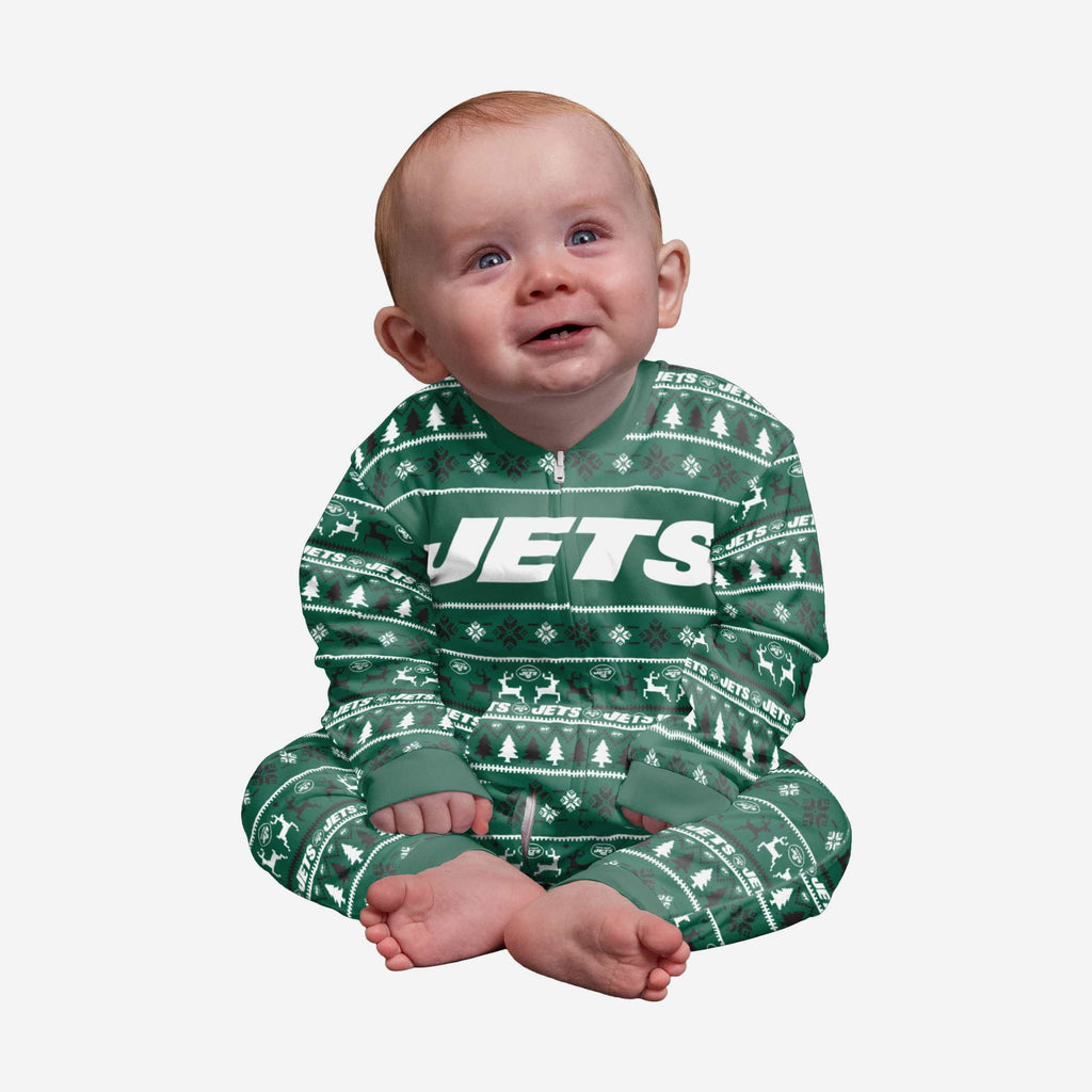 New York Jets Infant Family Holiday Pajamas FOCO 12 mo - FOCO.com