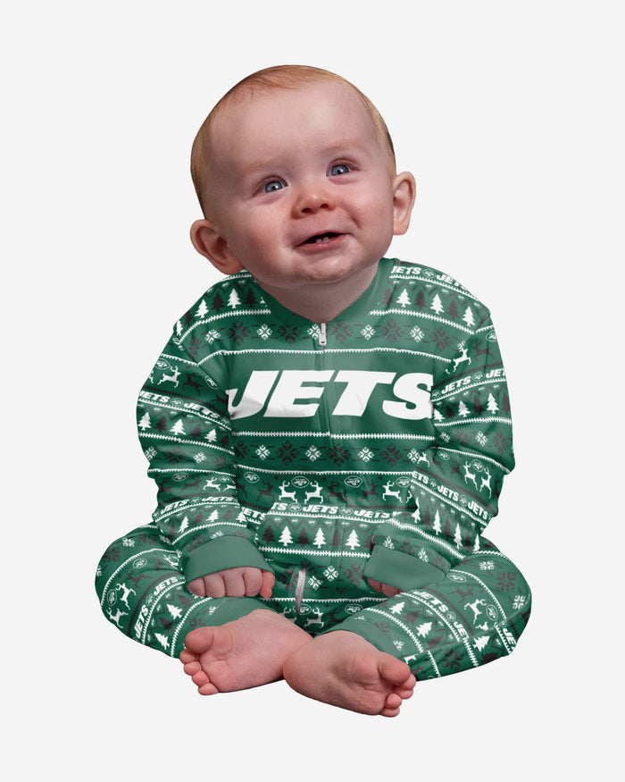 New York Jets Infant Family Holiday Pajamas FOCO 12 mo - FOCO.com
