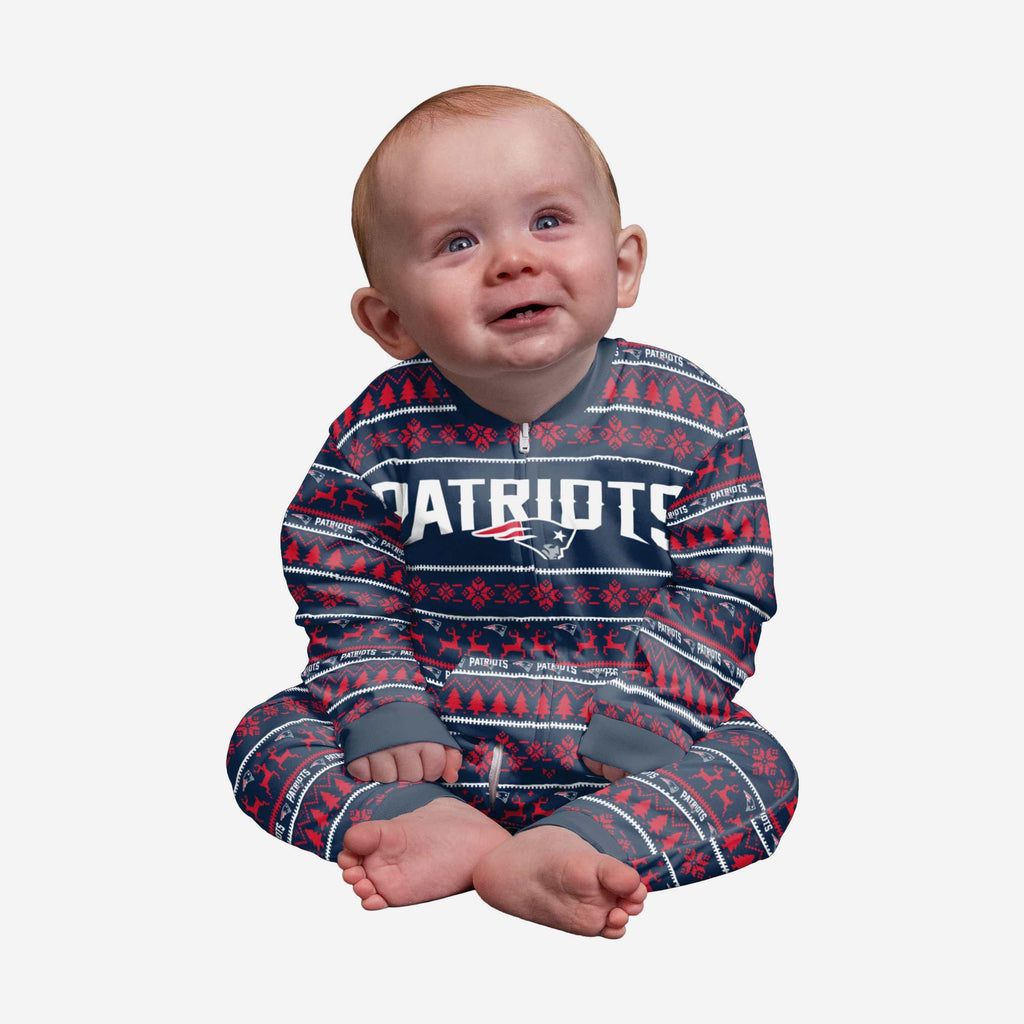 New England Patriots Infant Family Holiday Pajamas FOCO 12 mo - FOCO.com