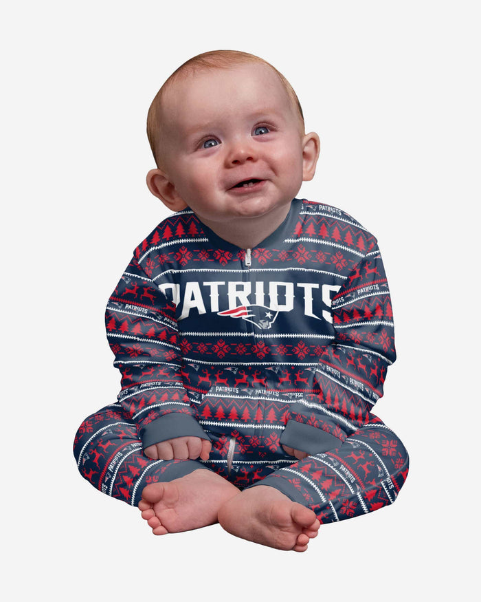 New England Patriots Infant Family Holiday Pajamas FOCO 12 mo - FOCO.com