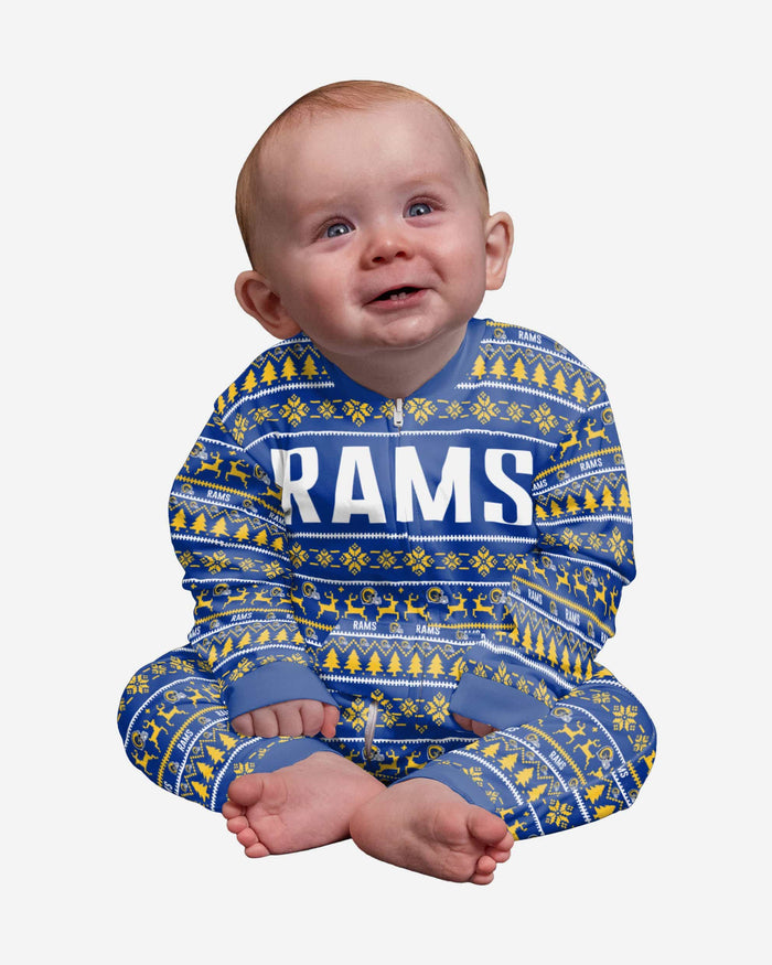 Los Angeles Rams Infant Family Holiday Pajamas FOCO 12 mo - FOCO.com