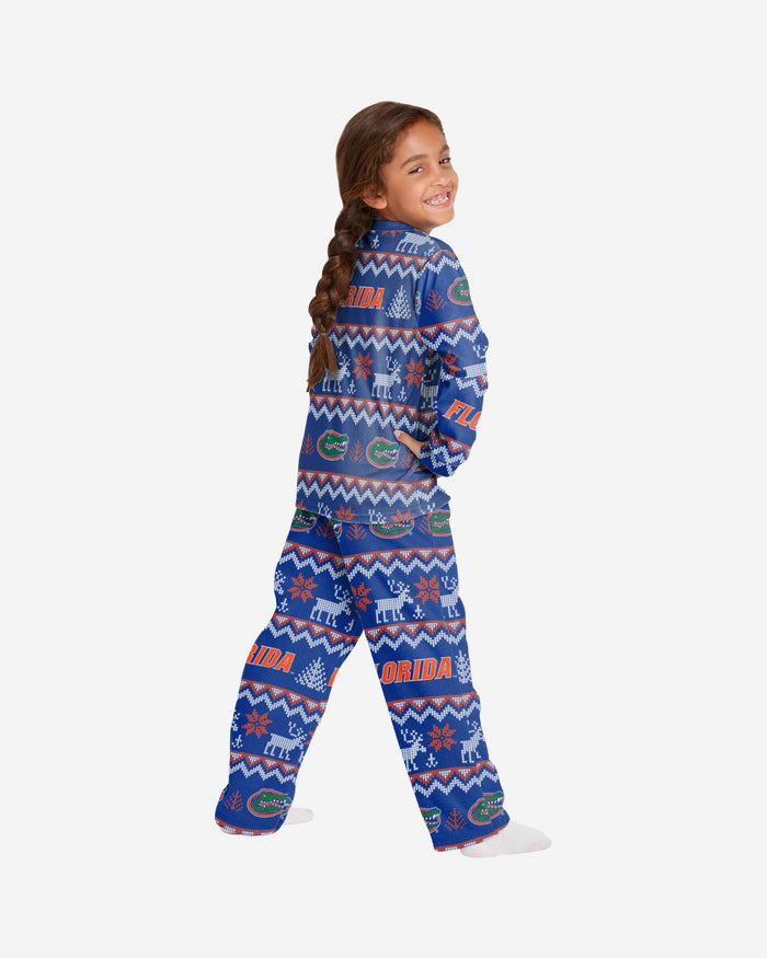 Florida Gators Youth Ugly Pattern Family Holiday Pajamas FOCO - FOCO.com