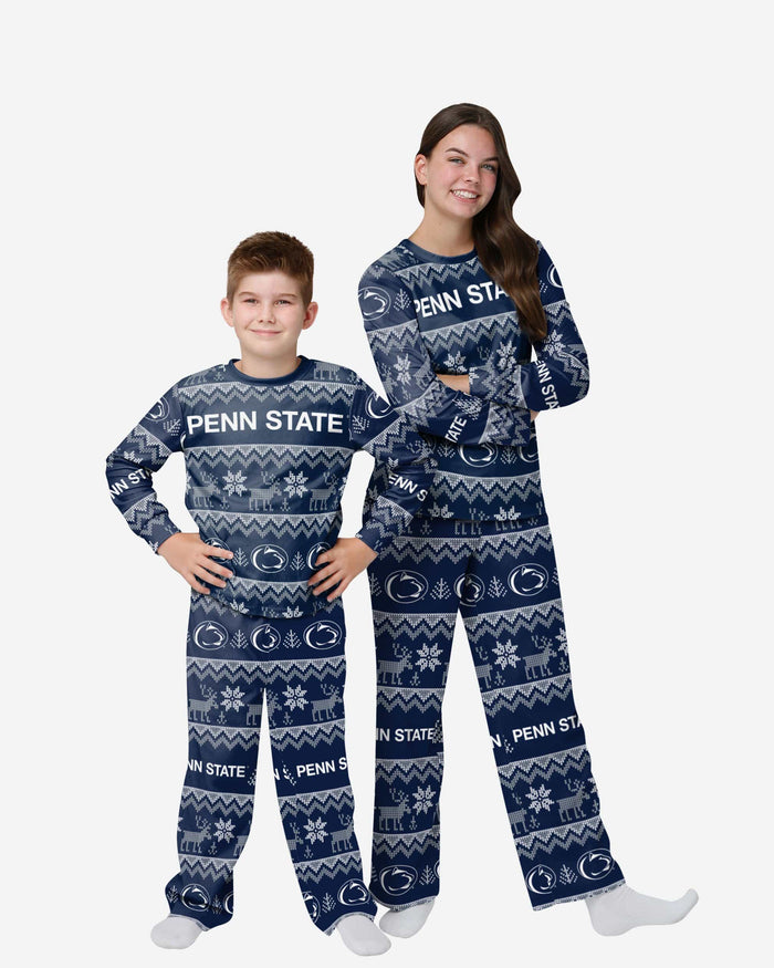 Penn State Nittany Lions Youth Ugly Pattern Family Holiday Pajamas FOCO 4 - FOCO.com