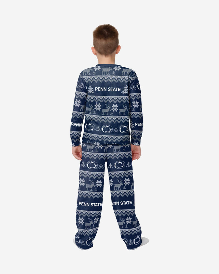 Penn State Nittany Lions Youth Ugly Pattern Family Holiday Pajamas FOCO - FOCO.com