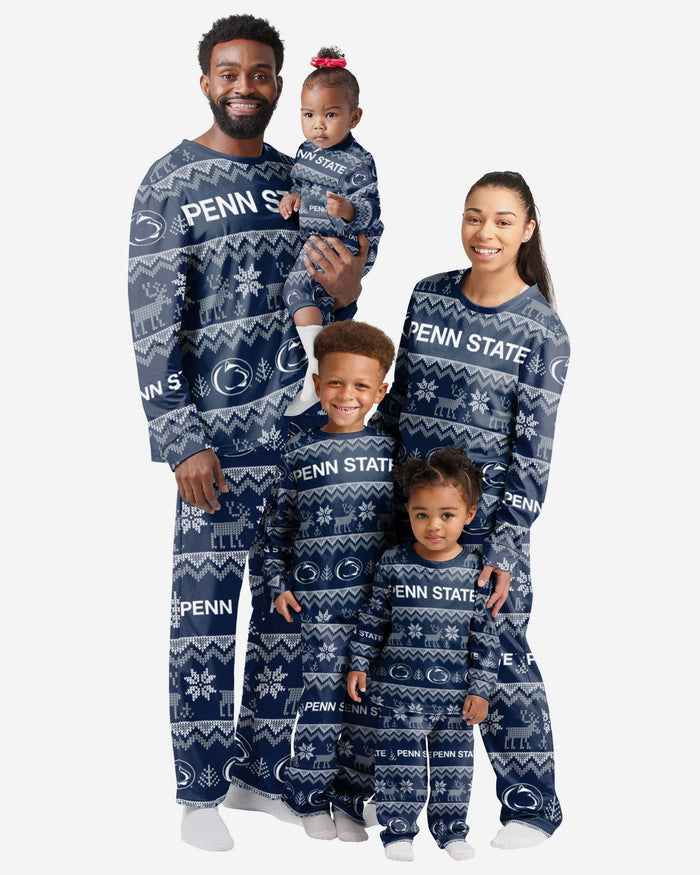 Penn State Nittany Lions Infant Ugly Pattern Family Holiday Pajamas FOCO - FOCO.com