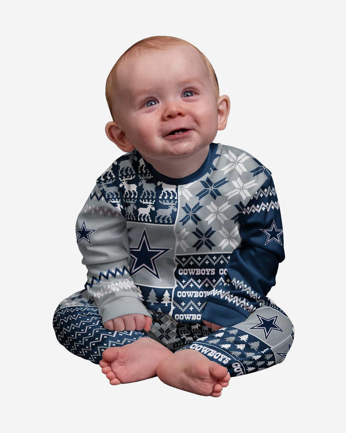 Dallas Cowboys Infant Busy Block Family Holiday Pajamas FOCO 12 mo - FOCO.com