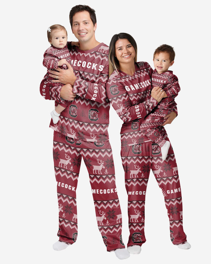 South Carolina Gamecocks Toddler Ugly Pattern Family Holiday Pajamas FOCO - FOCO.com