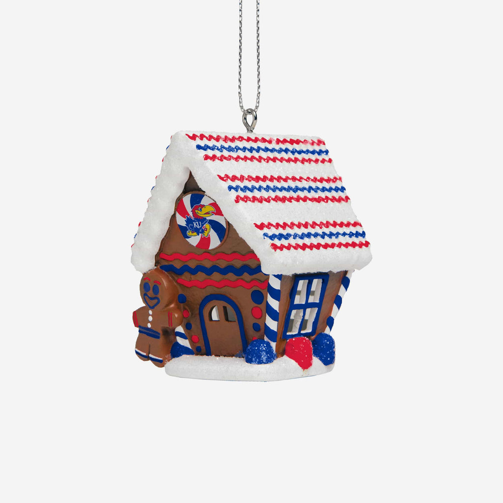Kansas Jayhawks Gingerbread House Ornament FOCO - FOCO.com