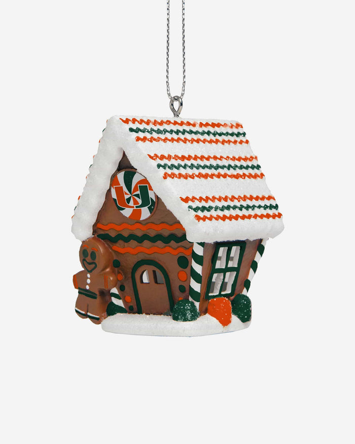 Miami Hurricanes Gingerbread House Ornament FOCO - FOCO.com