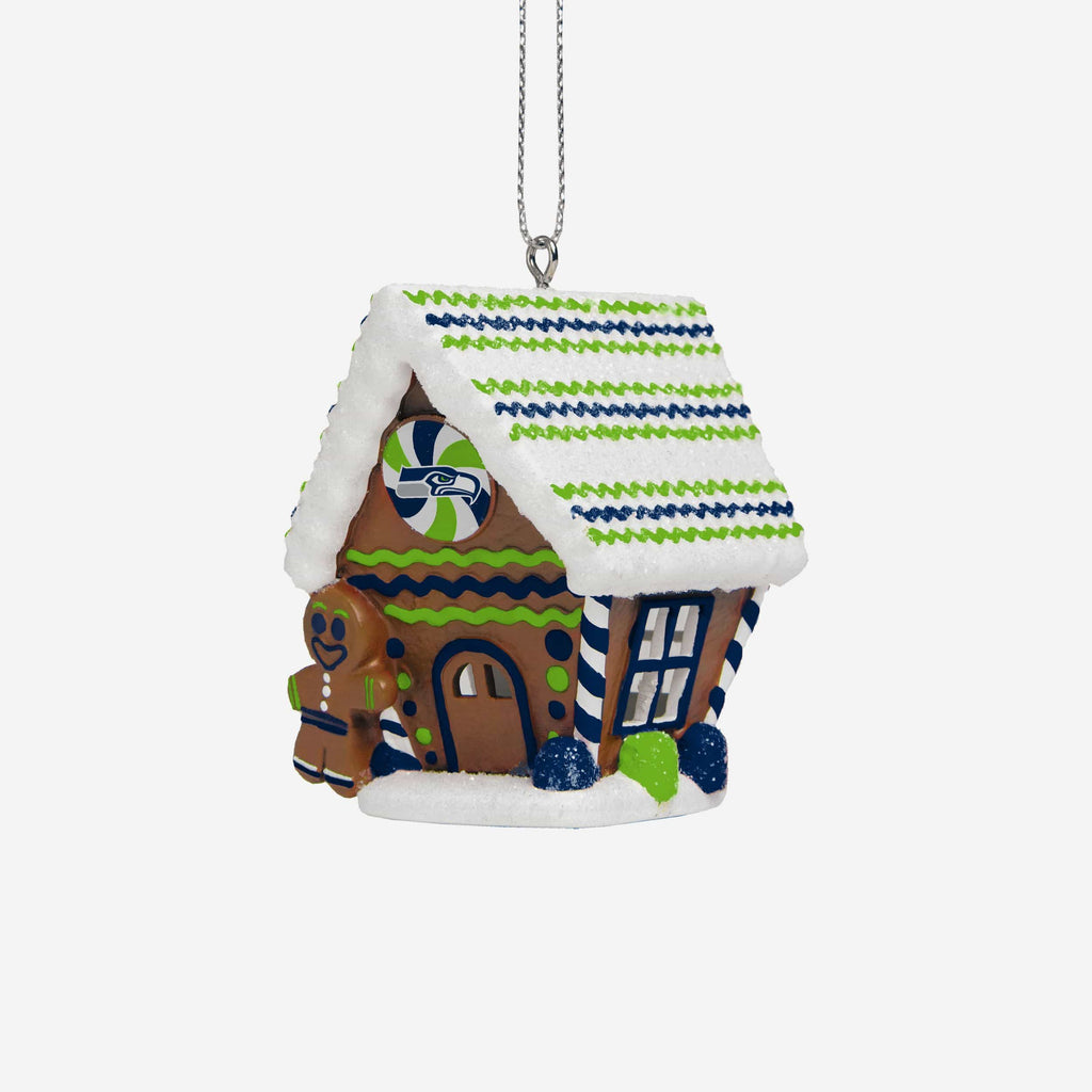 Seattle Seahawks Gingerbread House Ornament FOCO