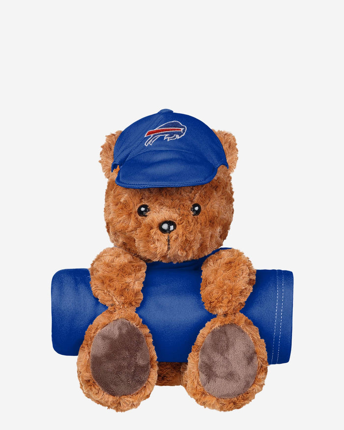 Buffalo Bills Throw Blanket With Plush Bear FOCO - FOCO.com