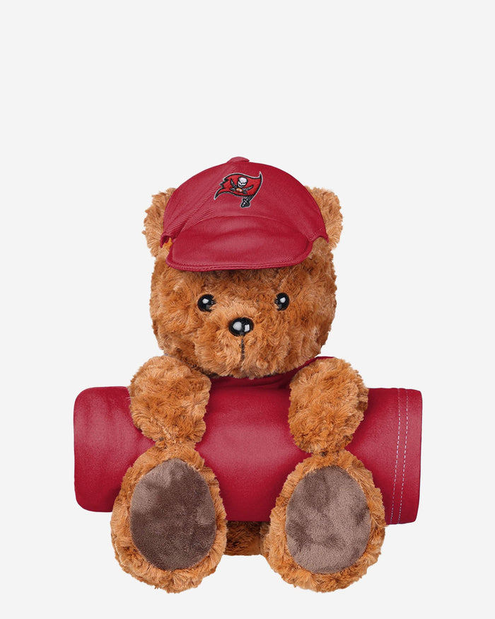 Tampa Bay Buccaneers Throw Blanket With Plush Bear FOCO - FOCO.com