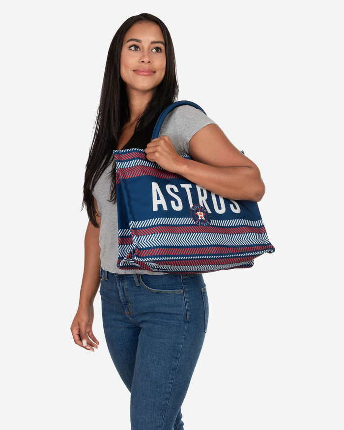 Houston Astros Stitch Pattern Canvas Tote Bag FOCO - FOCO.com