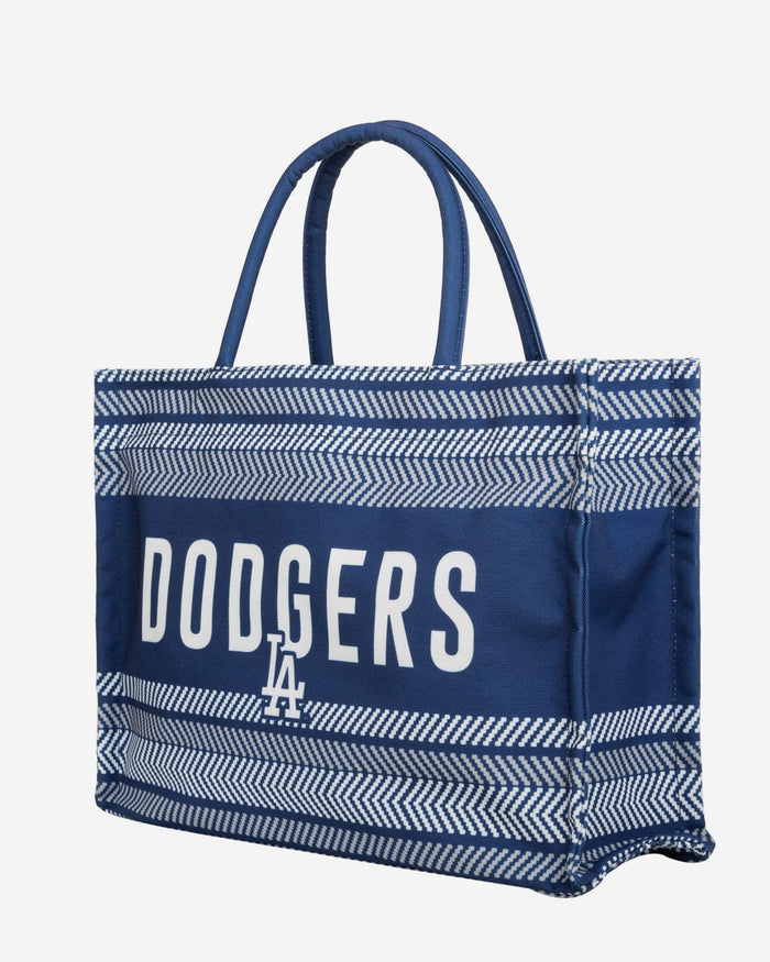 Los Angeles Dodgers Stitch Pattern Canvas Tote Bag FOCO - FOCO.com