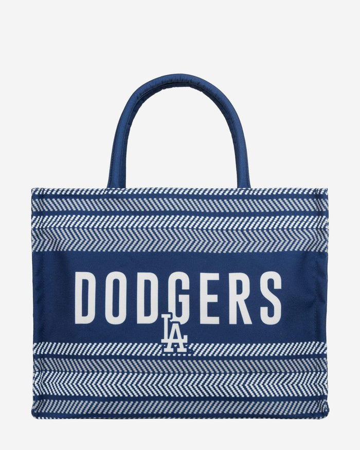Los Angeles Dodgers Stitch Pattern Canvas Tote Bag FOCO - FOCO.com