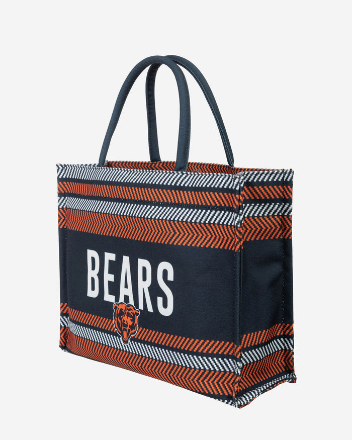 Chicago Bears Stitch Pattern Canvas Tote Bag FOCO - FOCO.com