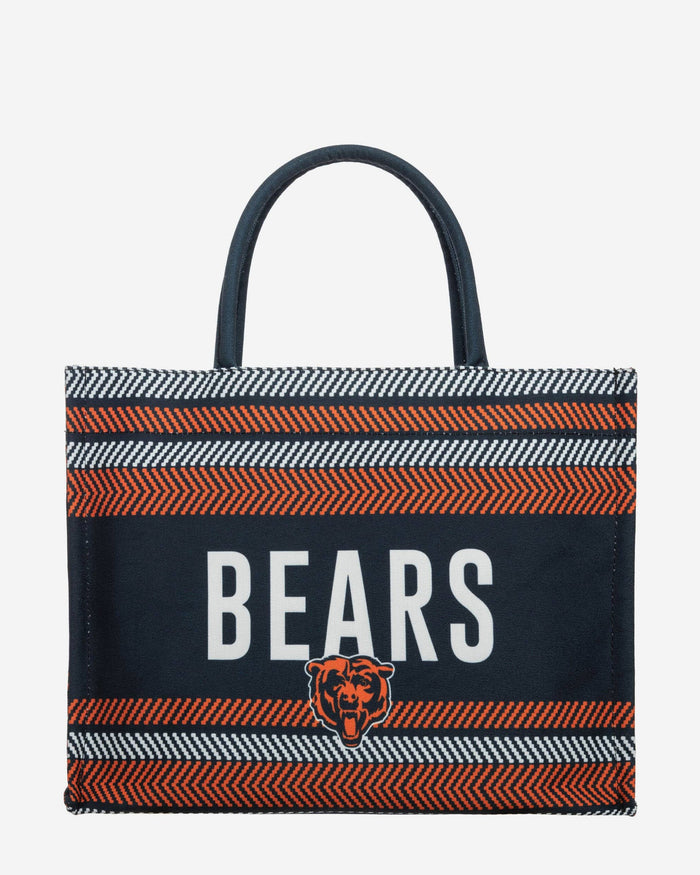 Chicago Bears Stitch Pattern Canvas Tote Bag FOCO - FOCO.com