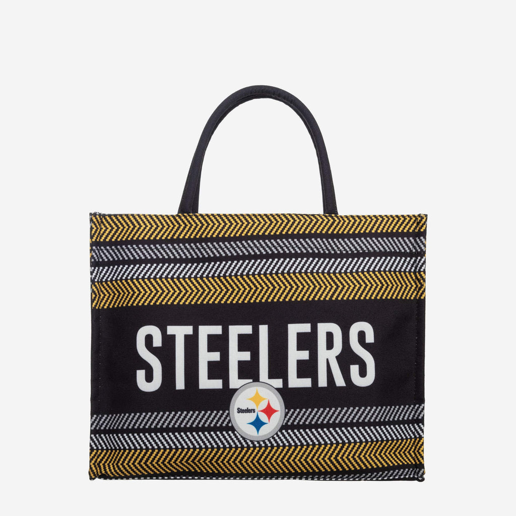 Pittsburgh Steelers Stitch Pattern Canvas Tote Bag FOCO - FOCO.com