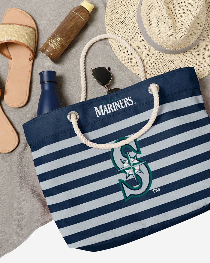 Seattle Mariners Nautical Stripe Tote Bag FOCO