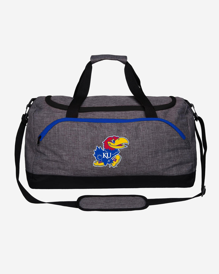 Kansas Jayhawks Heather Grey Bold Color Duffle Bag FOCO - FOCO.com