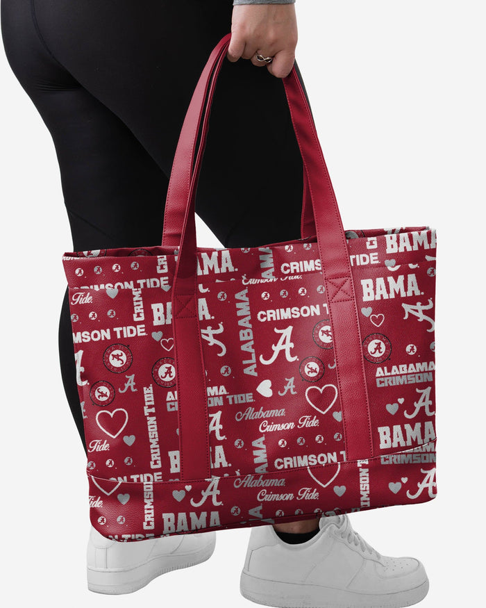 Alabama Crimson Tide Logo Love Tote Bag FOCO - FOCO.com