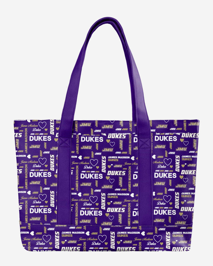 James Madison Dukes Logo Love Tote Bag FOCO - FOCO.com