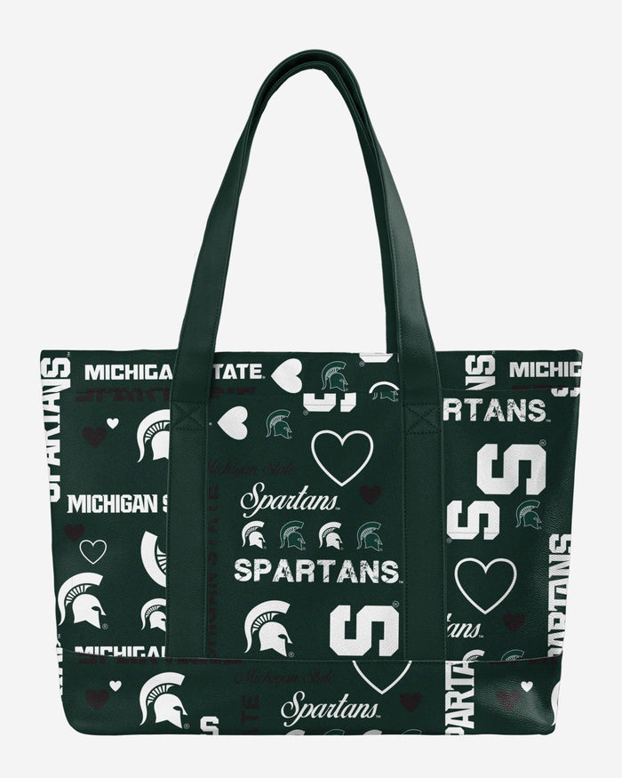 Michigan State Spartans Logo Love Tote Bag FOCO - FOCO.com