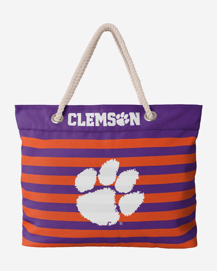 Clemson Tigers Nautical Stripe Tote Bag FOCO - FOCO.com
