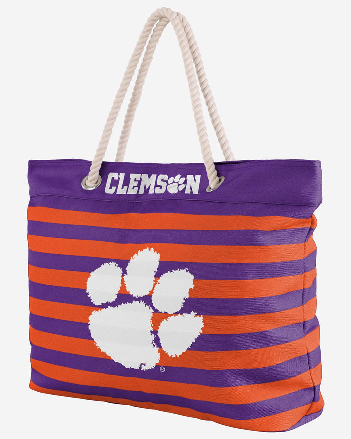 Clemson Tigers Nautical Stripe Tote Bag FOCO - FOCO.com