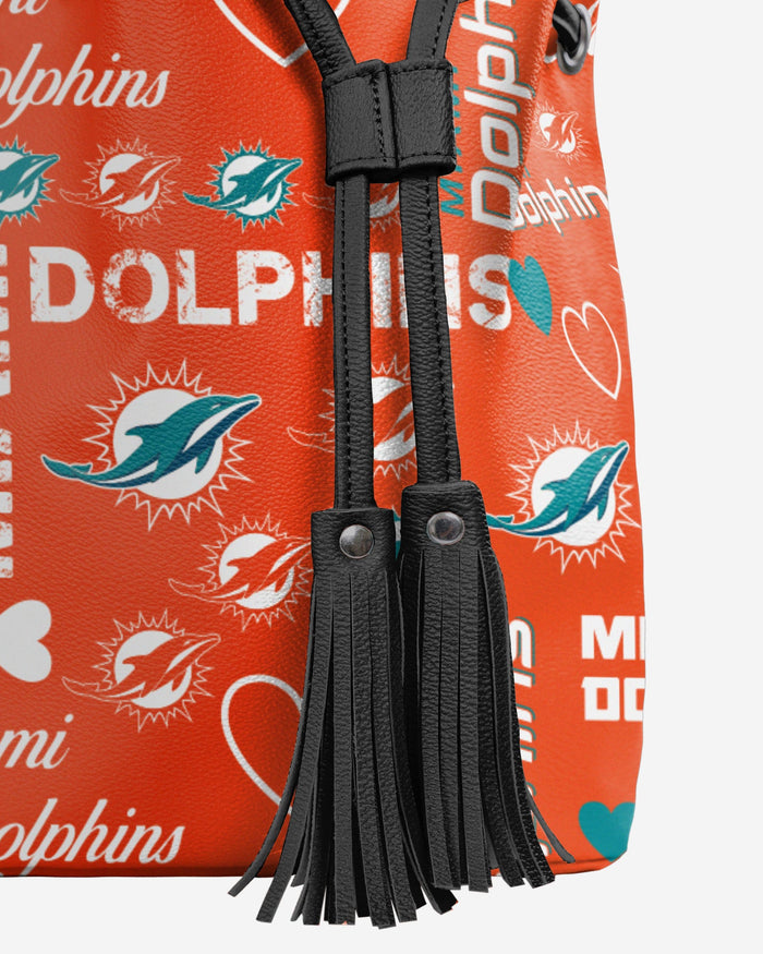 Miami Dolphins Logo Love Cinch Purse FOCO - FOCO.com