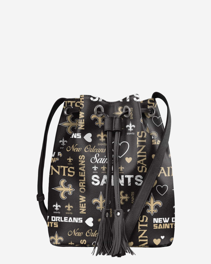 New Orleans Saints Logo Love Cinch Purse FOCO - FOCO.com