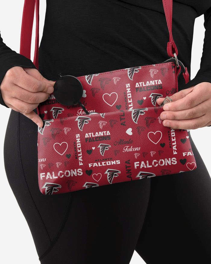 Atlanta Falcons Logo Love Crossbody Purse FOCO - FOCO.com