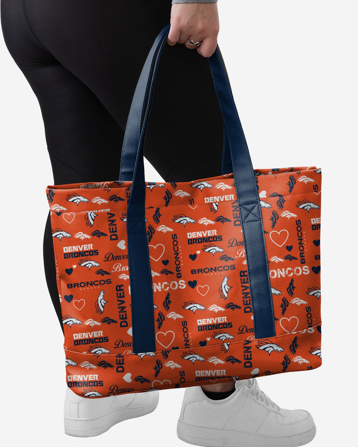 Denver Broncos Logo Love Tote Bag FOCO - FOCO.com