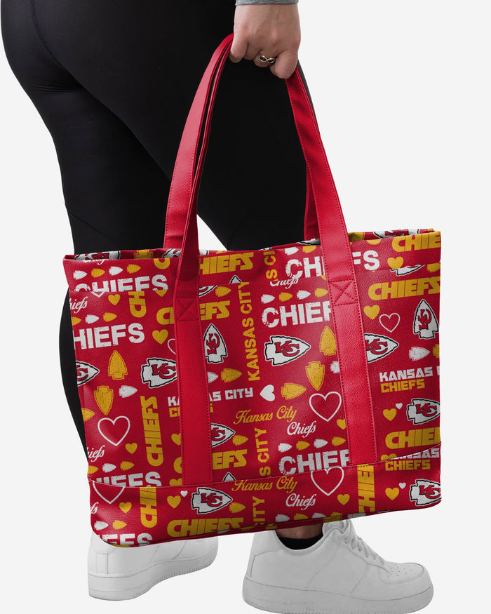 Kansas City Chiefs Logo Love Tote Bag FOCO - FOCO.com
