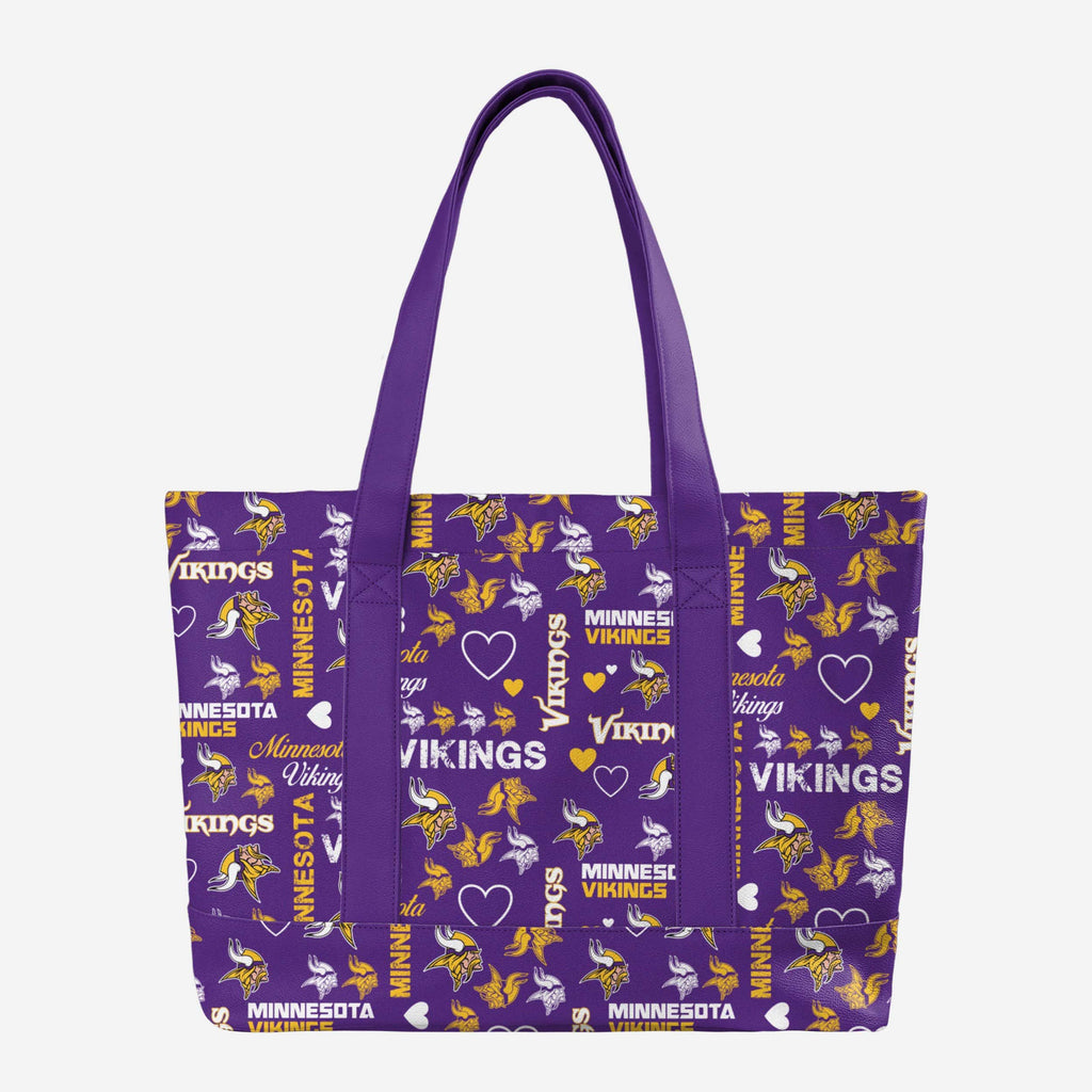 Minnesota Vikings Logo Love Tote Bag FOCO - FOCO.com