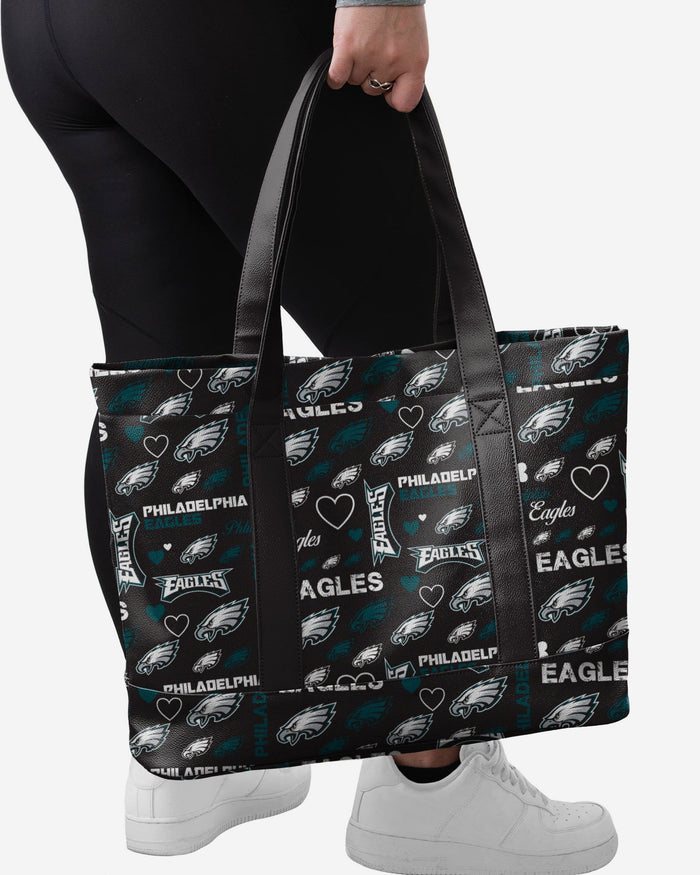 Philadelphia Eagles Logo Love Tote Bag FOCO - FOCO.com