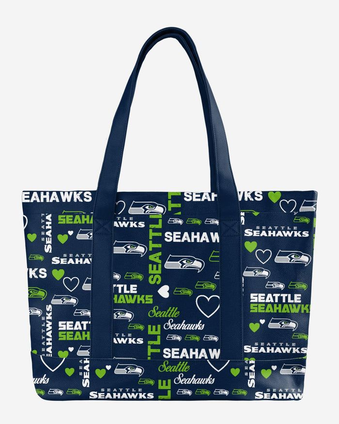 Seattle Seahawks Logo Love Tote Bag FOCO - FOCO.com
