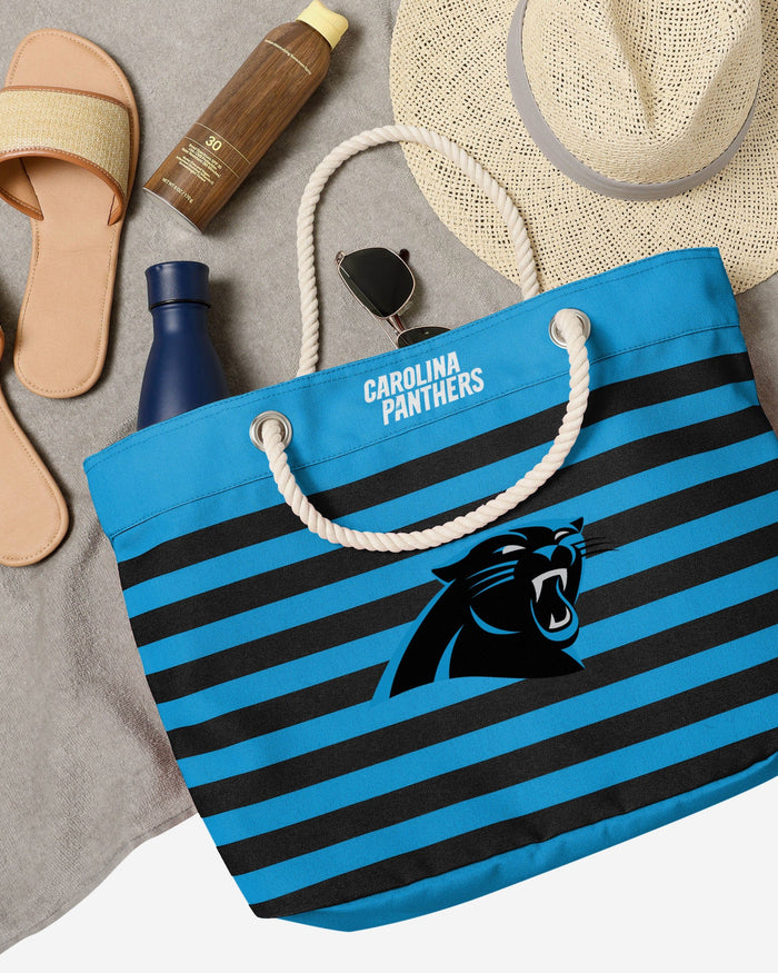 Carolina Panthers Nautical Stripe Tote Bag FOCO - FOCO.com