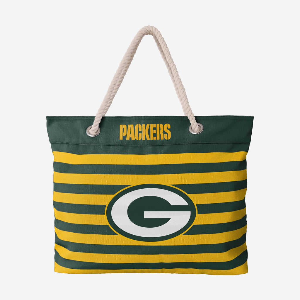 Green Bay Packers Nautical Stripe Tote Bag FOCO - FOCO.com