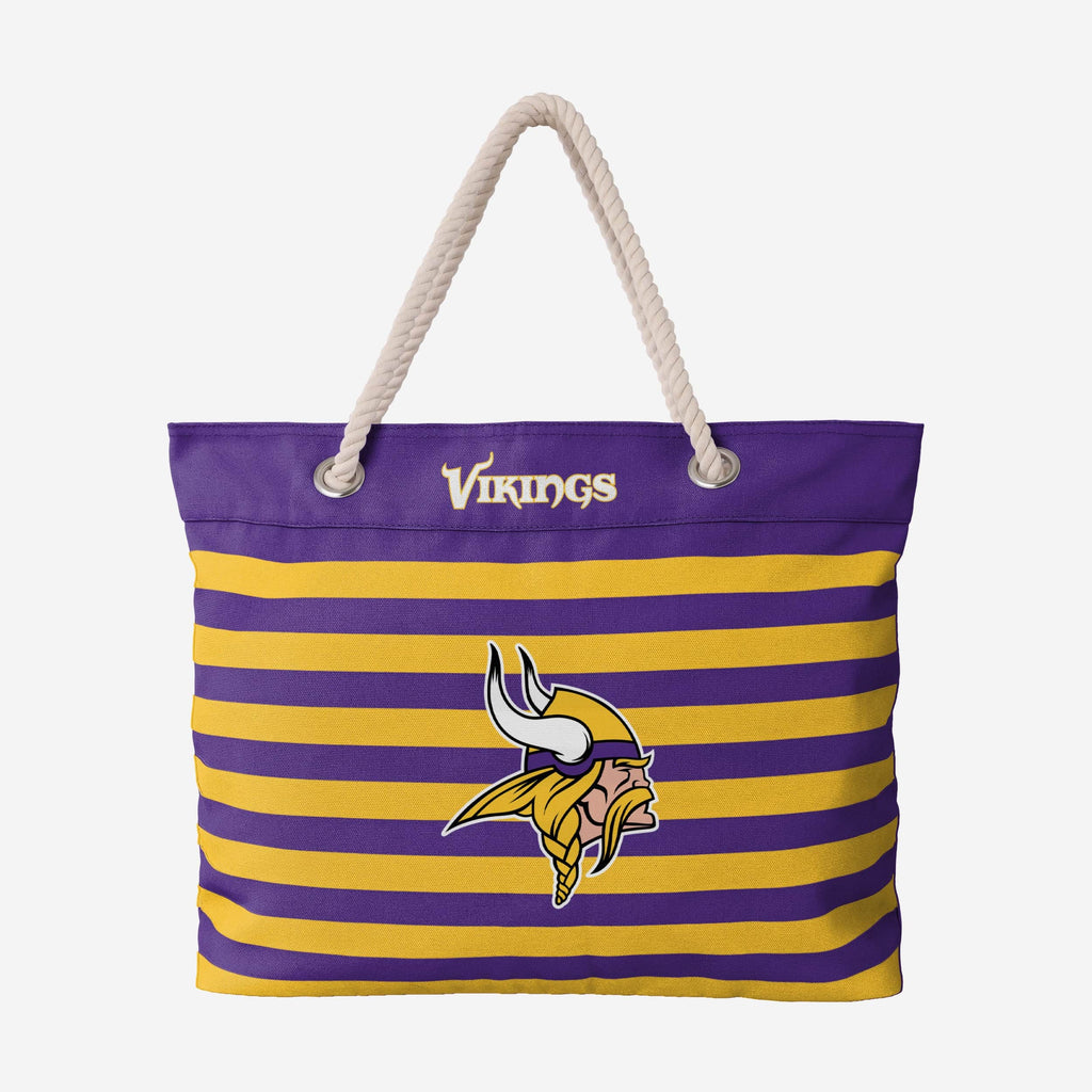 Minnesota Vikings Nautical Stripe Tote FOCO - FOCO.com