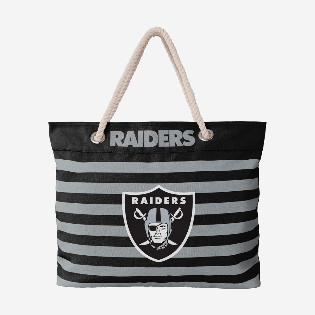 Las Vegas Raiders Nautical Stripe Tote Bag FOCO - FOCO.com
