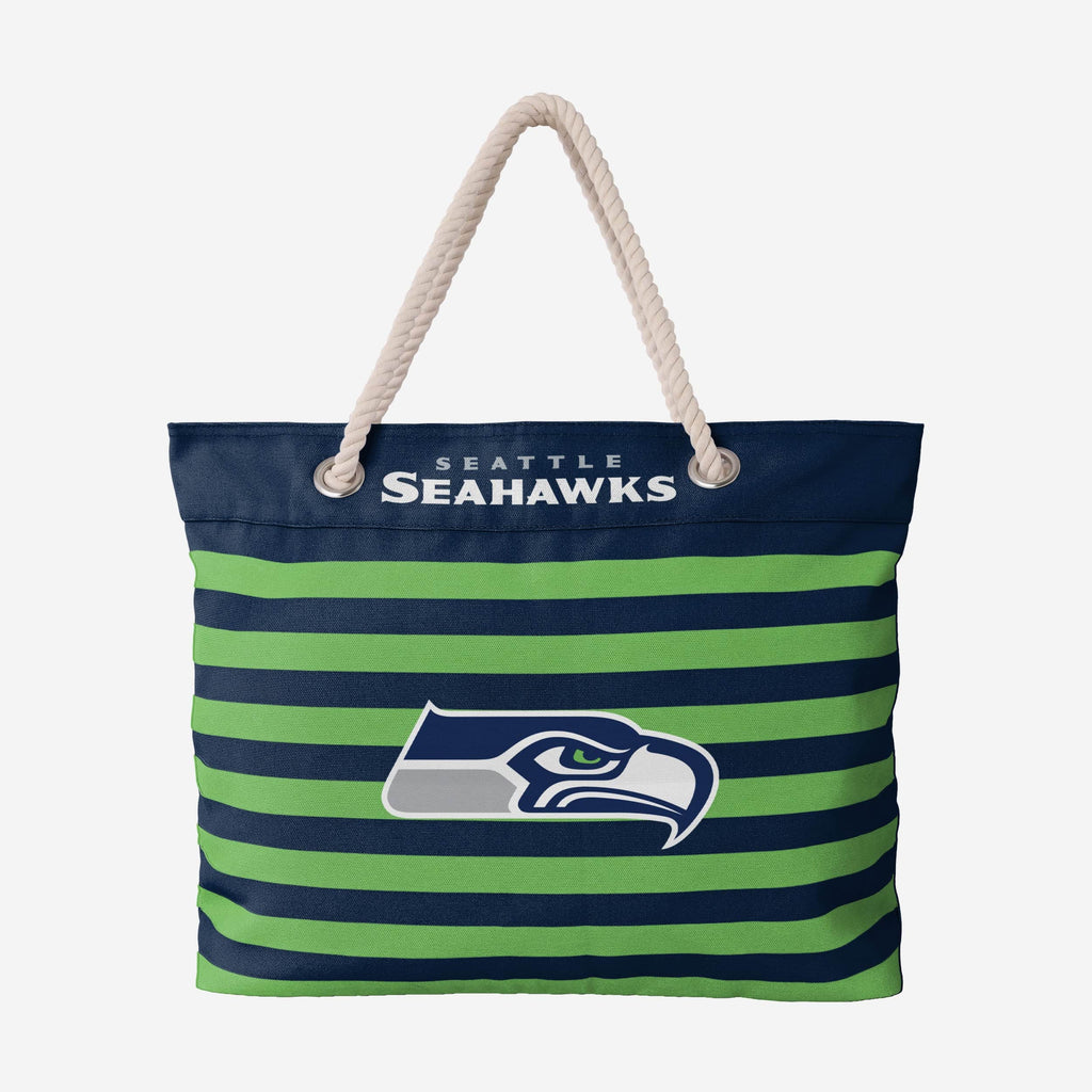 Seattle Seahawks Nautical Stripe Tote Bag FOCO - FOCO.com