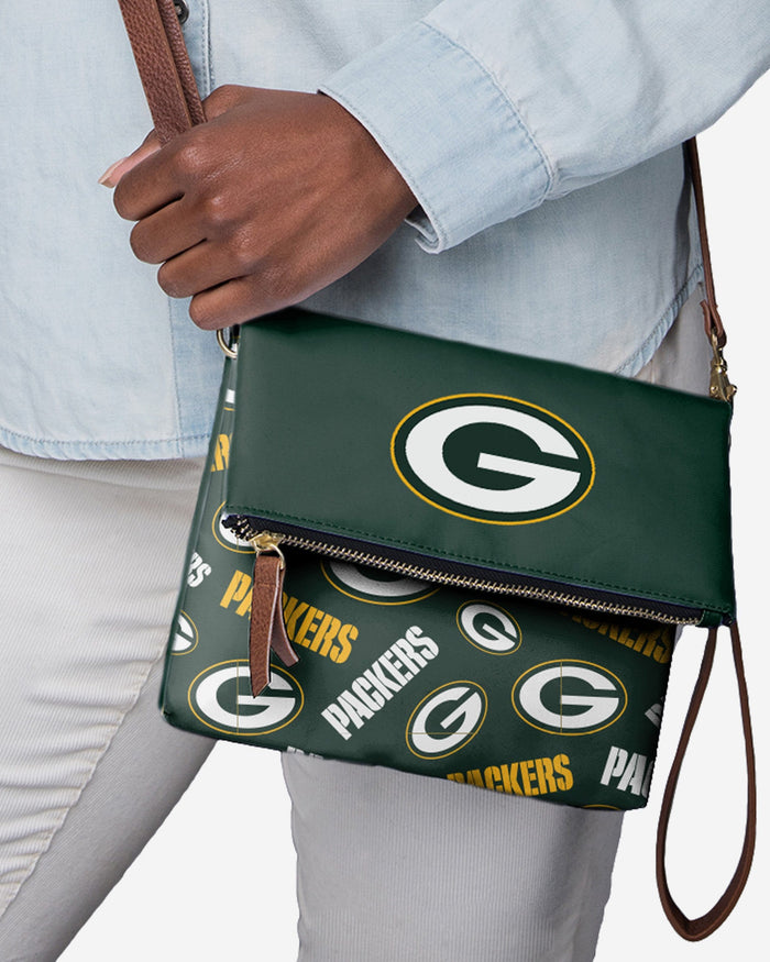 Green Bay Packers Printed Collection Foldover Tote Bag FOCO - FOCO.com