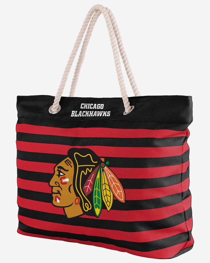 Chicago Blackhawks Nautical Stripe Tote Bag FOCO - FOCO.com