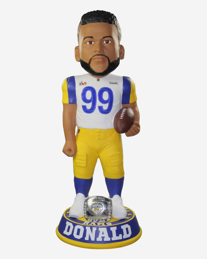 Aaron Donald Los Angeles Rams Super Bowl LVI Champions 3 Ft Bobblehead FOCO - FOCO.com